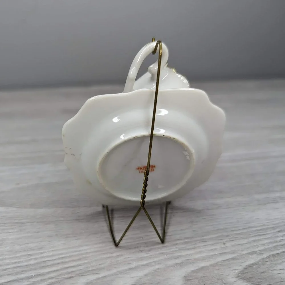 Vintage Miniature Floral Tea Cup & Saucer